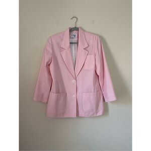 Vintage Barbie-Core pink gingham blazer size 10‎
